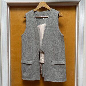 Barneys New York Grey Wool Blazer Vest / size 10